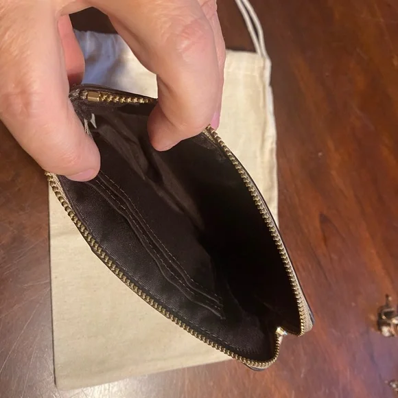 Coach Tan and Cream Wristlet - Picture 4 of 7